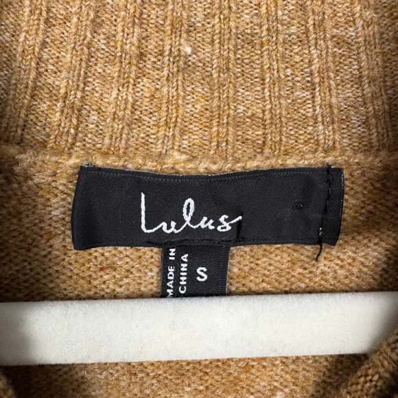 Lulus Brown Camel Sweater - Balloon Sleeve Sweater Size Small - Picture 5 of 7